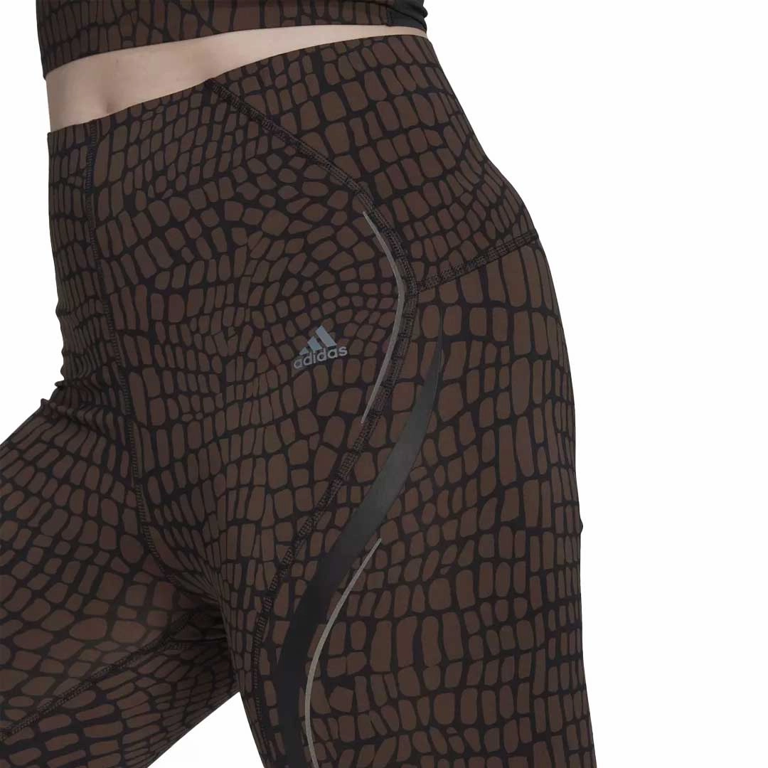 Flexible shape Breathable Waist adidas - Women's TLRD HIIT Croco Luxe Training 7/8 Leggings (HM8269)
