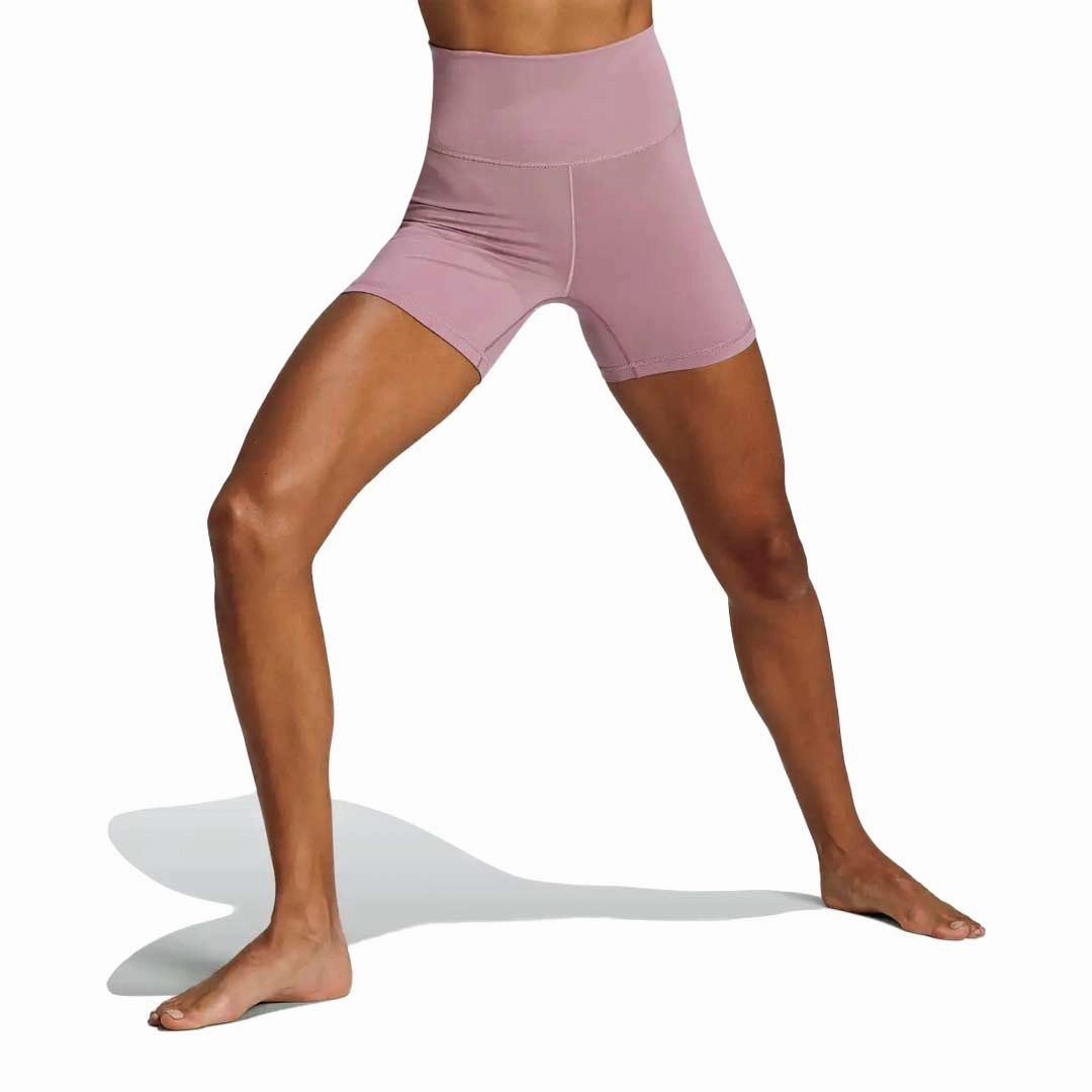 adidas - Women's Yoga Studio 5 Inch Shorts (IJ6843) Feminine Cut Comfy Feel