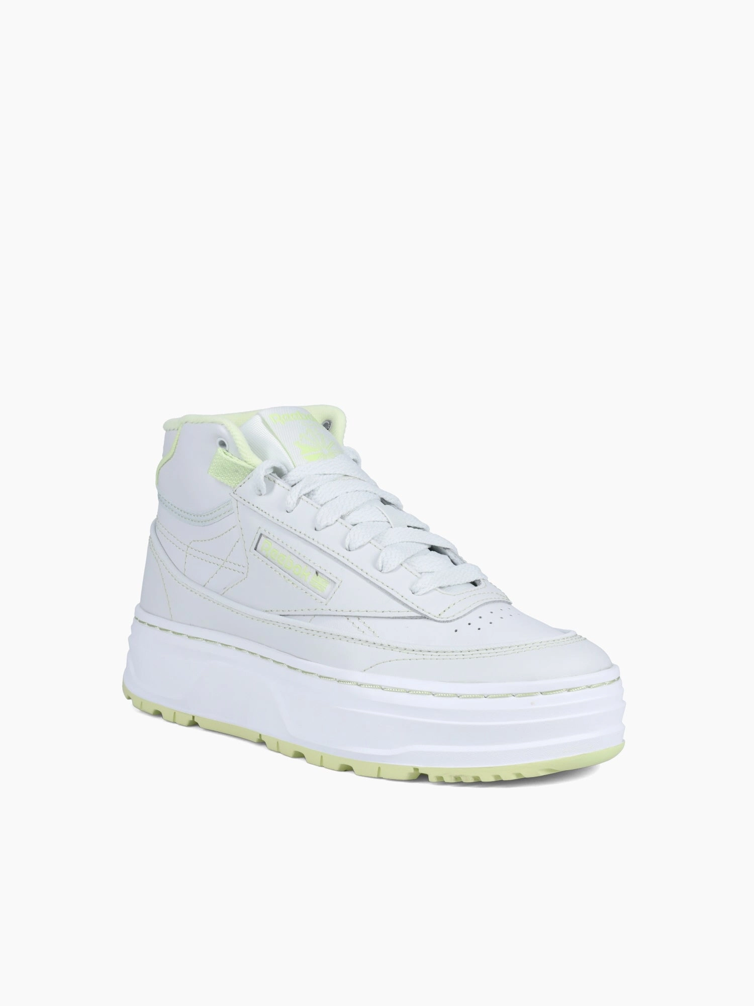 Club C Geo Mid Grey Citrus leather Responsive Footbed Lightweight Midsole Geometry