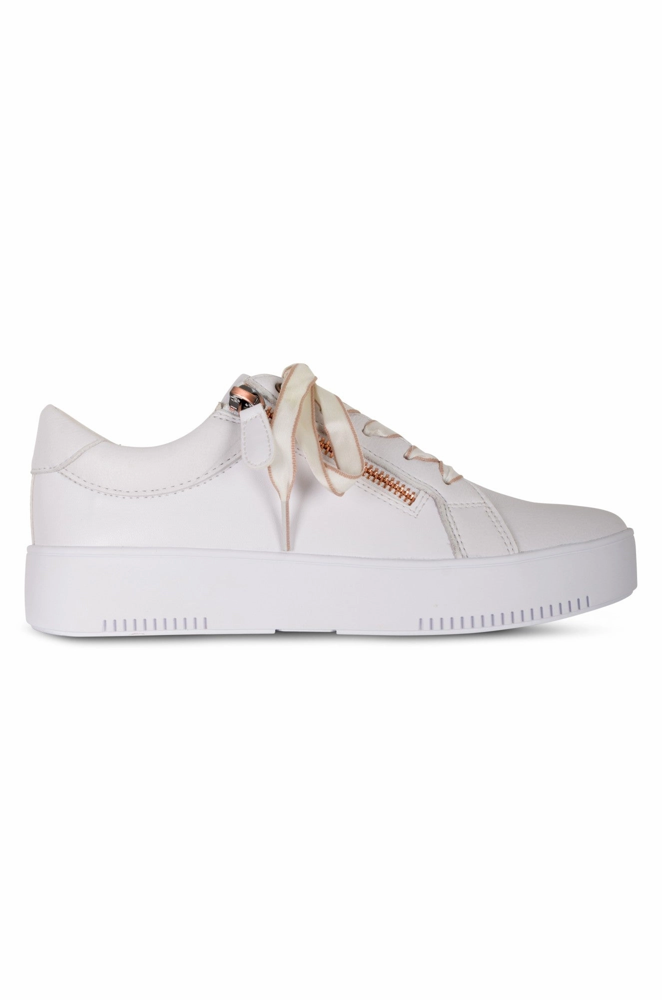 Rubber Composite Orthotic friendly Leather Sneaker | WHITE | VIRTUE AB