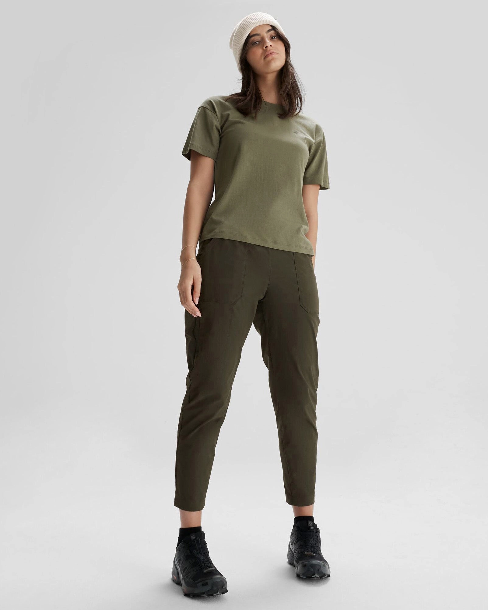 OdorResistant Treatment Women's Simon Beck Organic Cotton T-shirt  - Beech