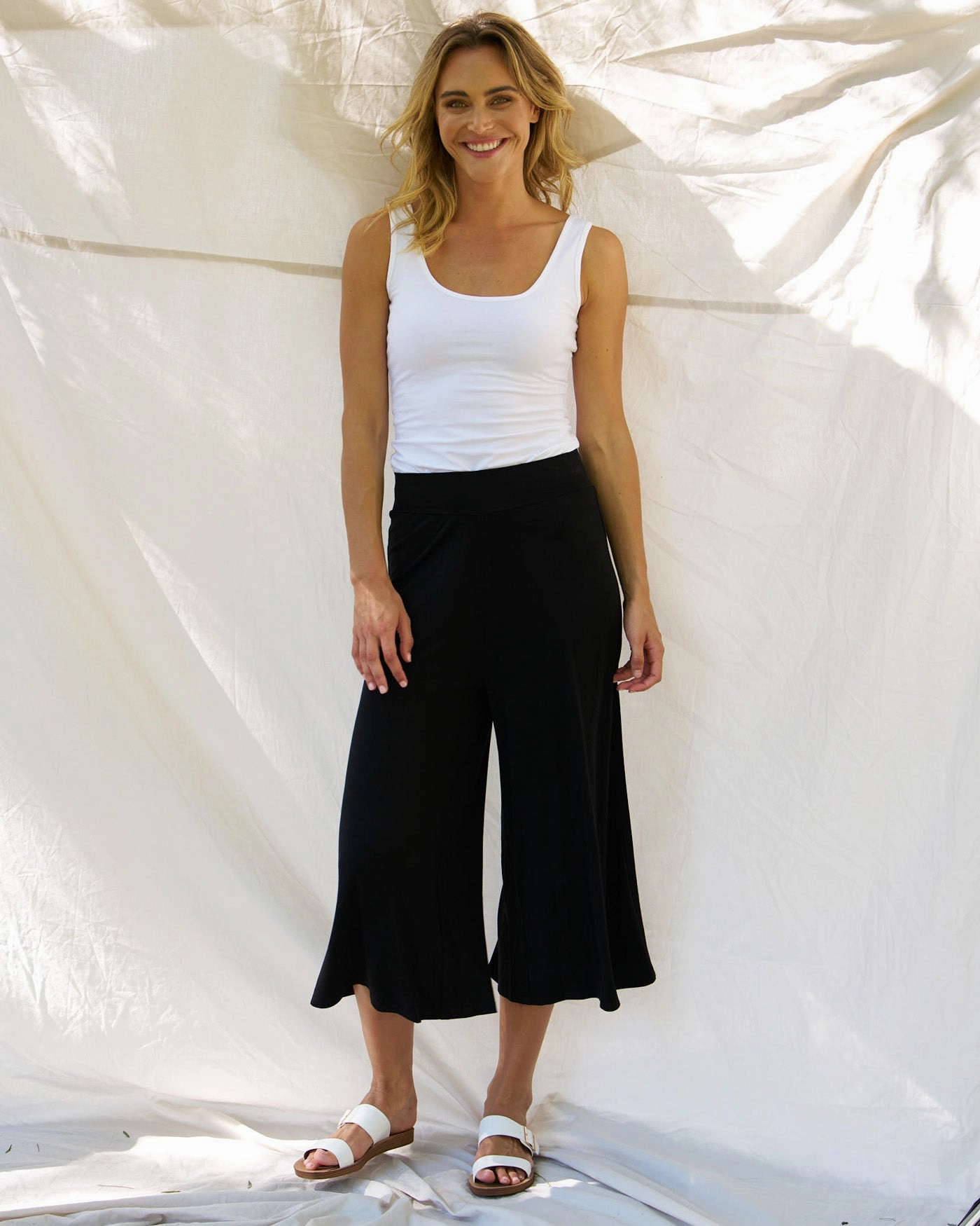Betty Basics Crystal Crop Jogger Black Push Fit Morning Stretch Tall Fit