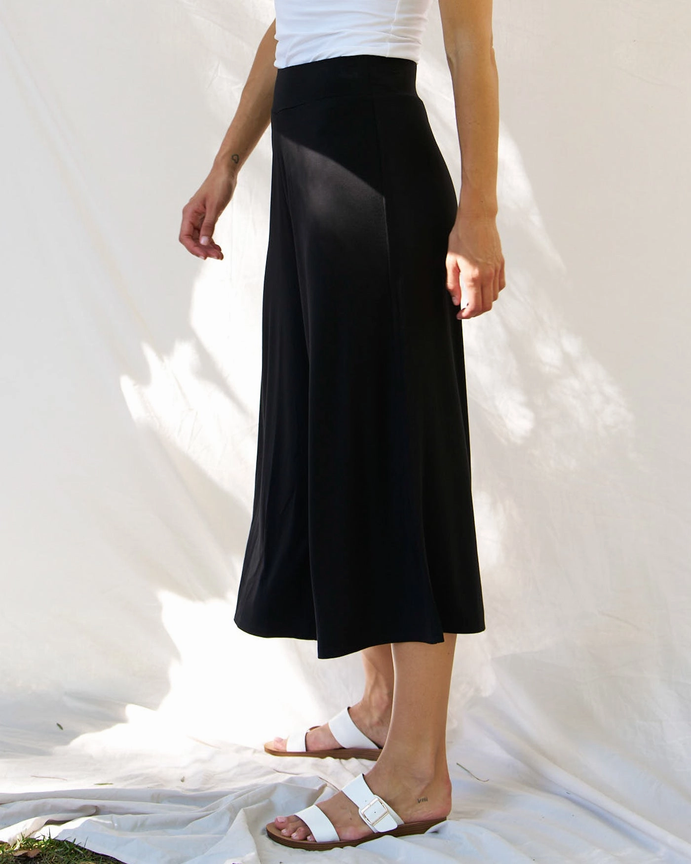 Betty Basics Crystal Crop Jogger Black Moisture Wicking For Kids