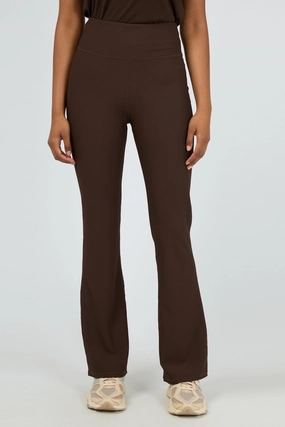 All About Eve Active Rib Flare Legging Brown Active Design Body Shaping Travel Enthusiast