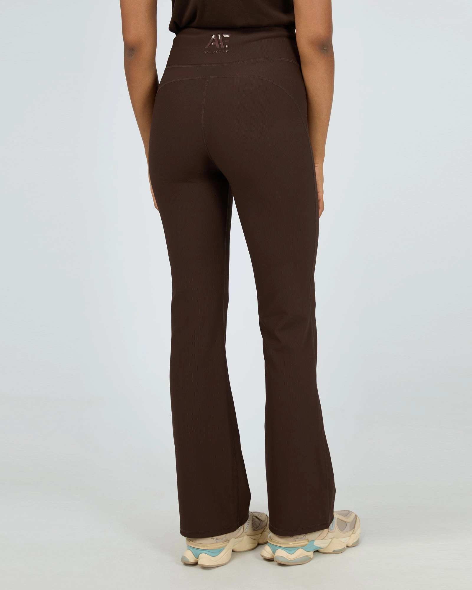 All About Eve Active Rib Flare Legging Brown Yoga Class Comfort Seeker Work Commute Budget Friendly