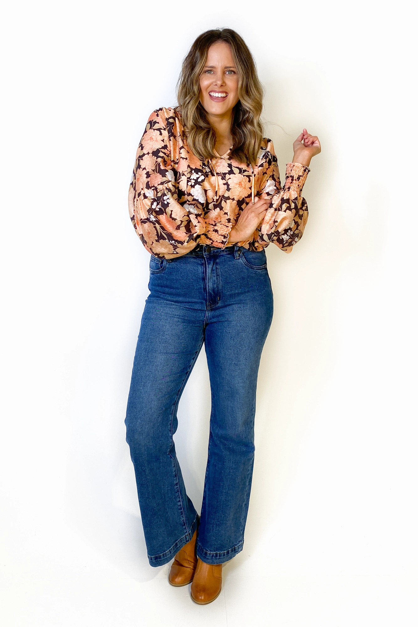 All About Eve Marley Flare Jean Heritage Blue Comfortable Fit Design