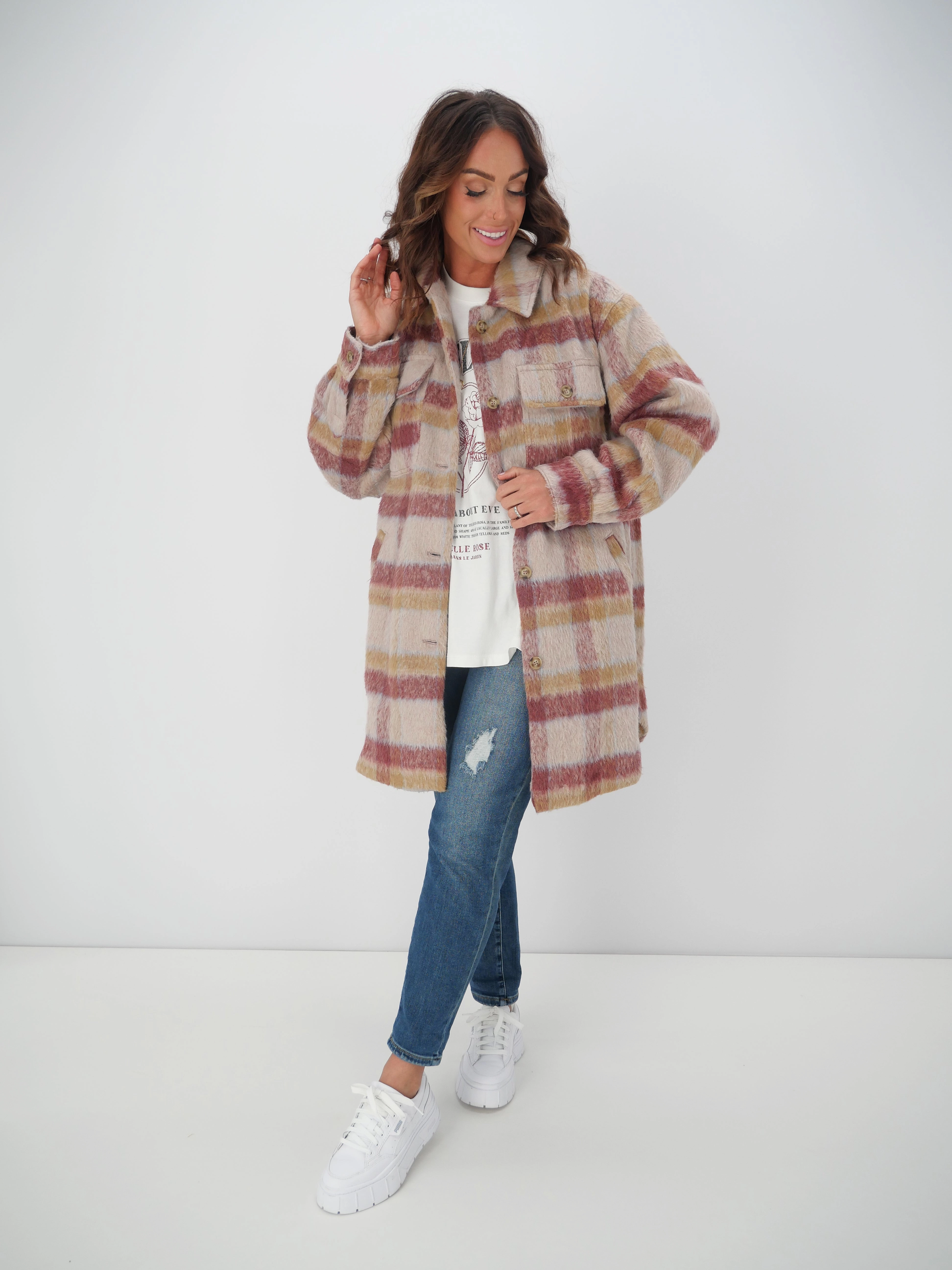 Weatherproof Shell All About Eve Marlo Longline Shacket Check