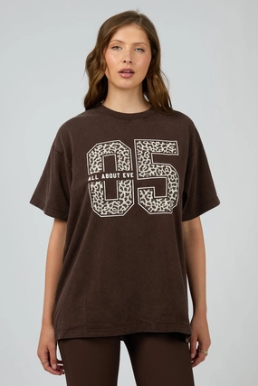 All About Eve Nico Relaxed Tee Brown Set In Sleeve Versatile Layer