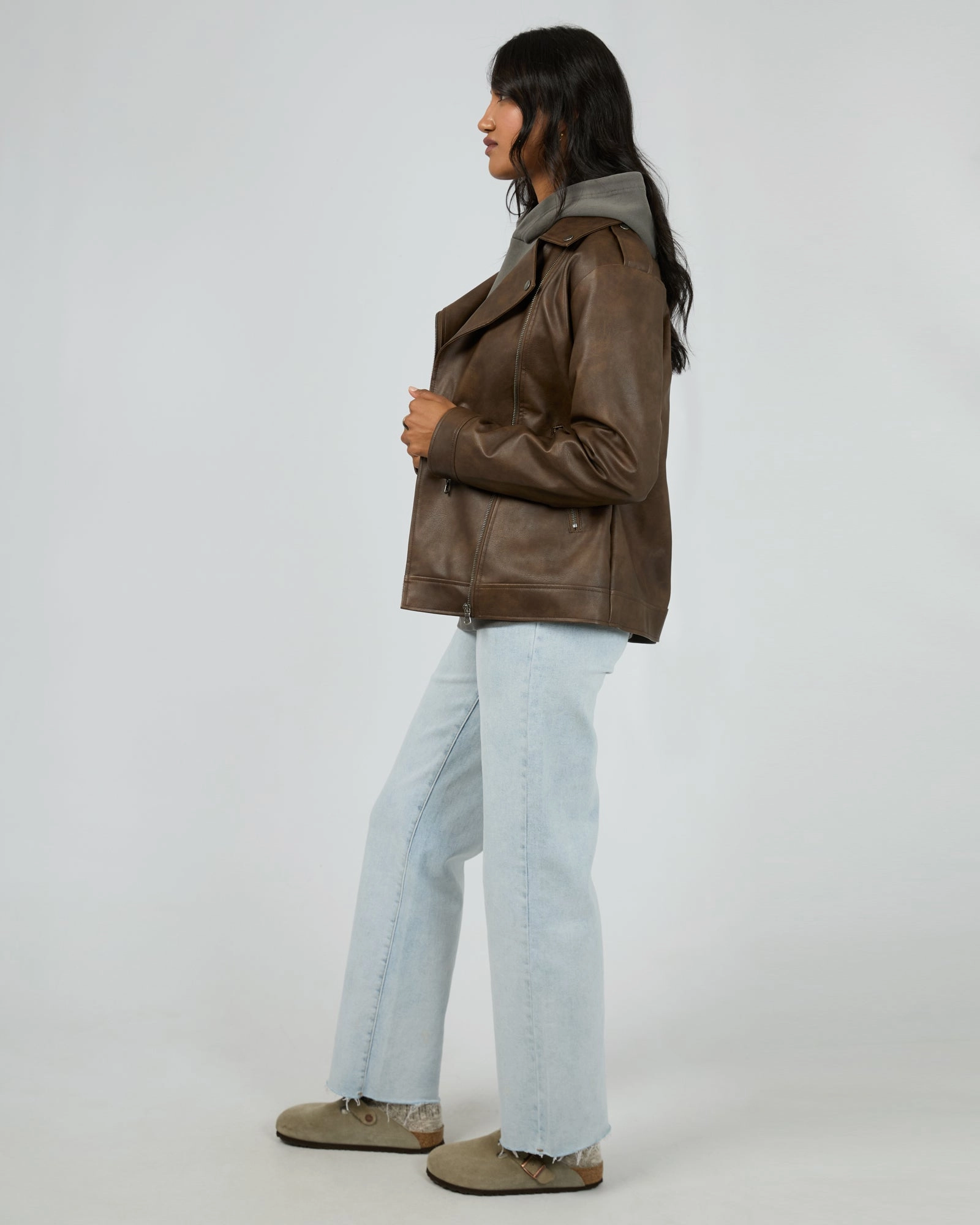Zipper Closure System All About Eve Sander Jacket Brown