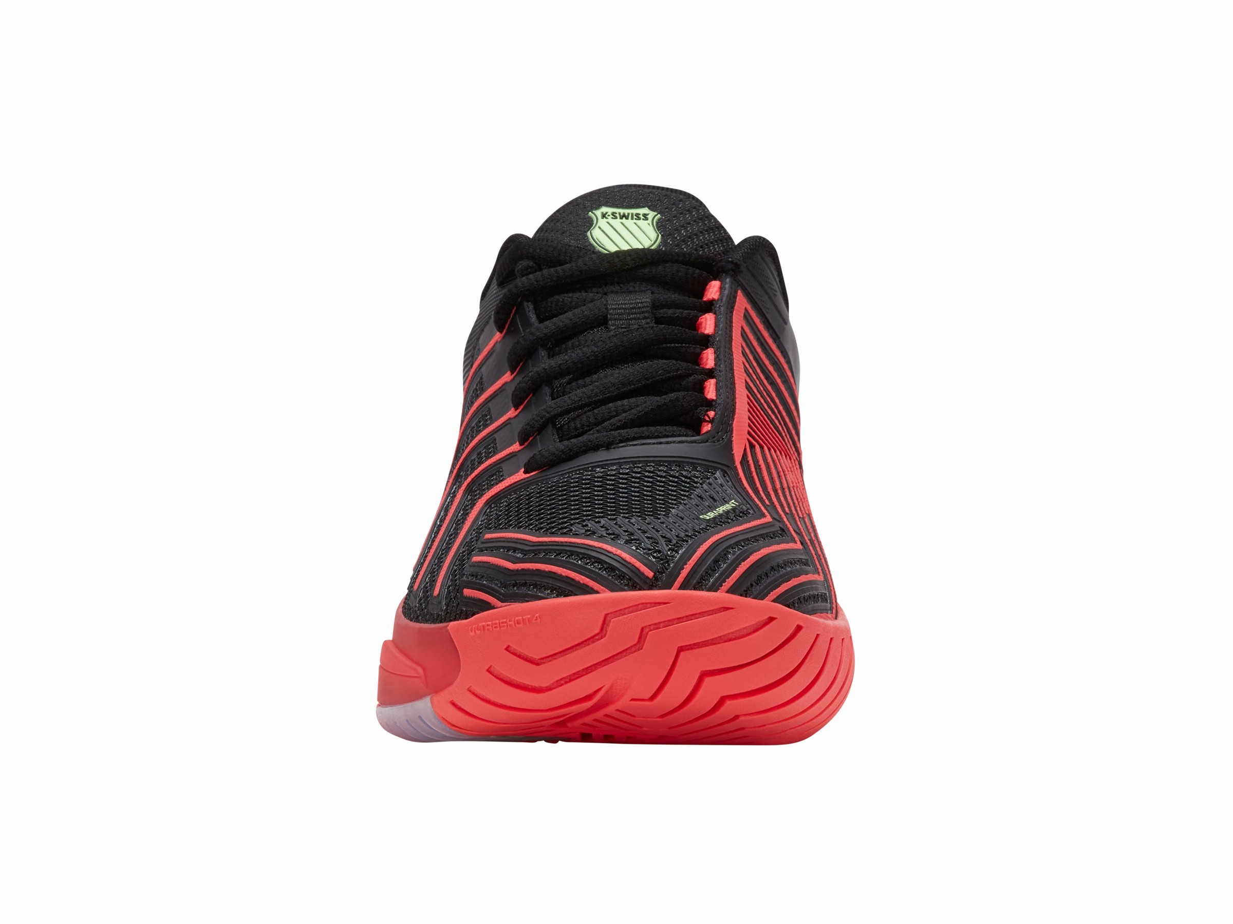 04437-059-M | ULTRASHOT 4 | BLACK/NEON LAVA/CHILI PEPPER Sport Inspired Machine Washable Fabric