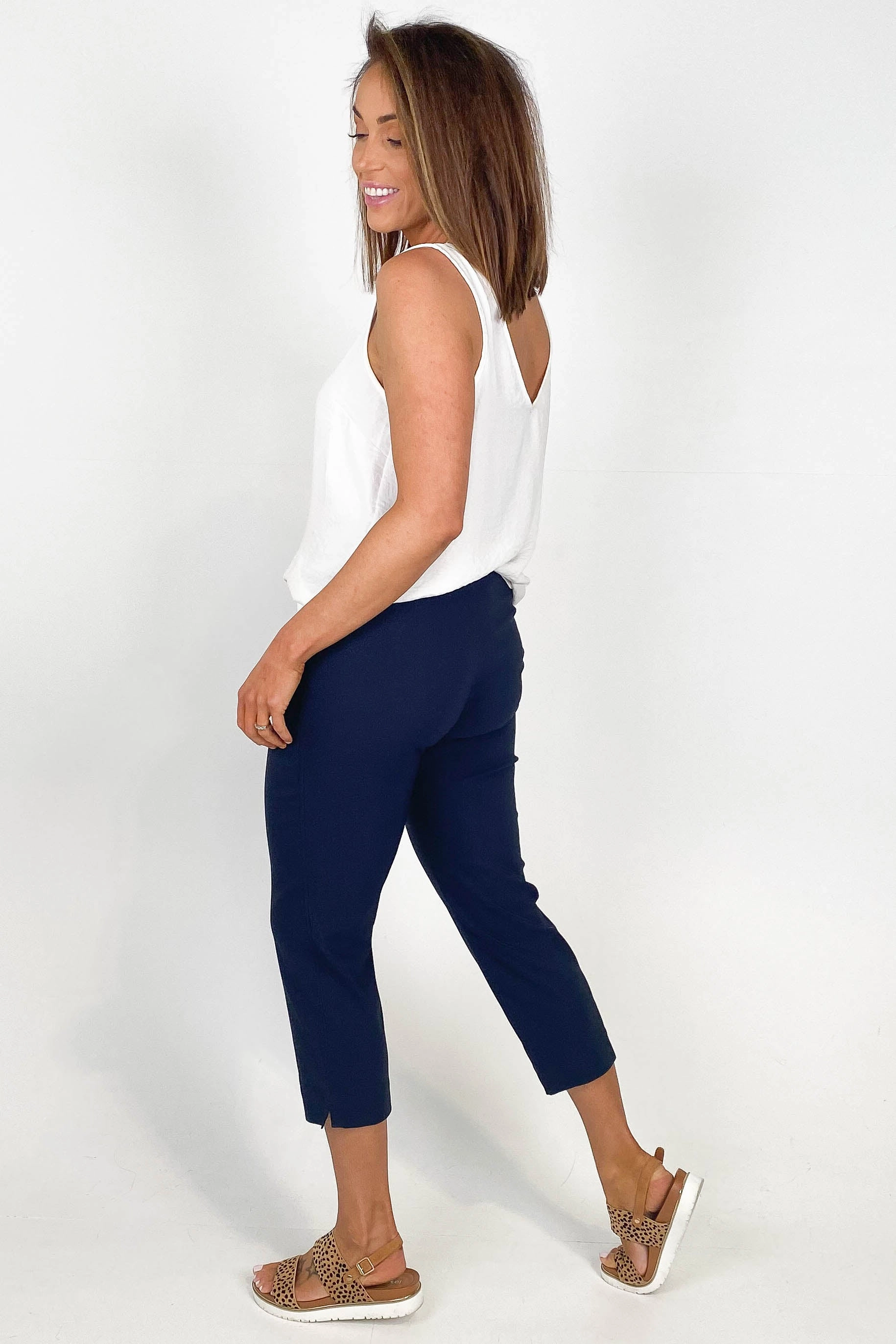 Threadz Basic Pant Navy Soft Inner Lining Budget Friendly Soft Touch