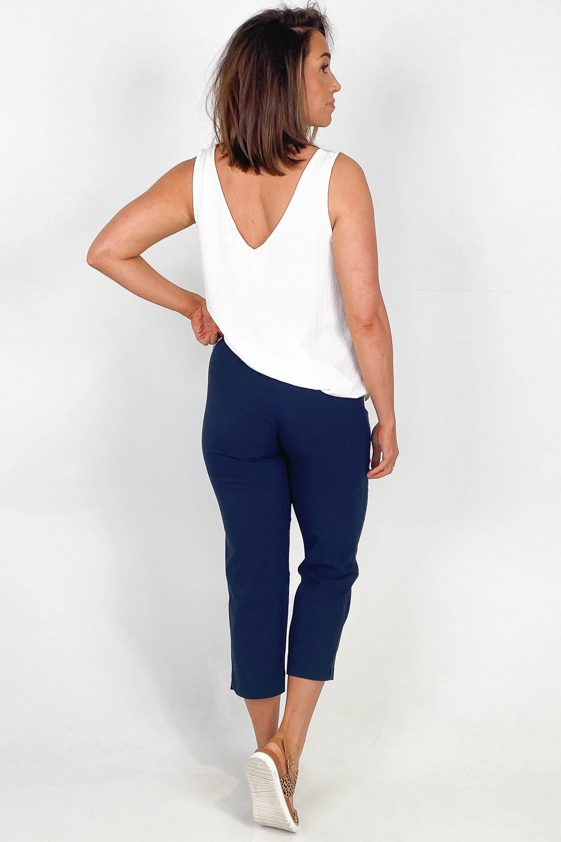 Threadz Basic Pant Navy Easy Fit