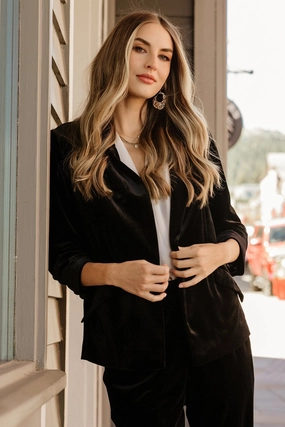 Weatherproof Technology Brinton Velvet Blazer | Black