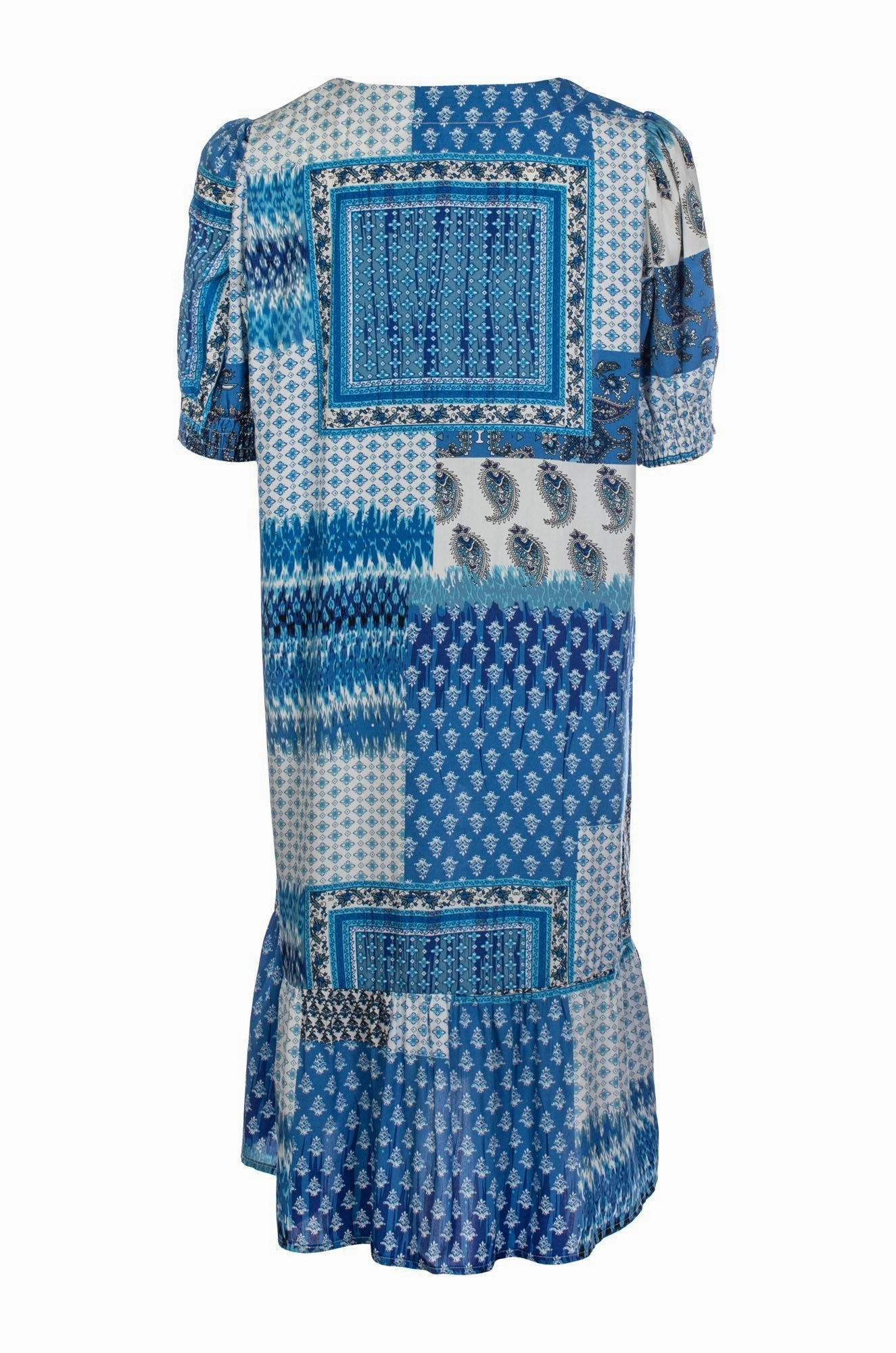 Tailored Layers Dress | BLUES PATCHWORK | 3344C1