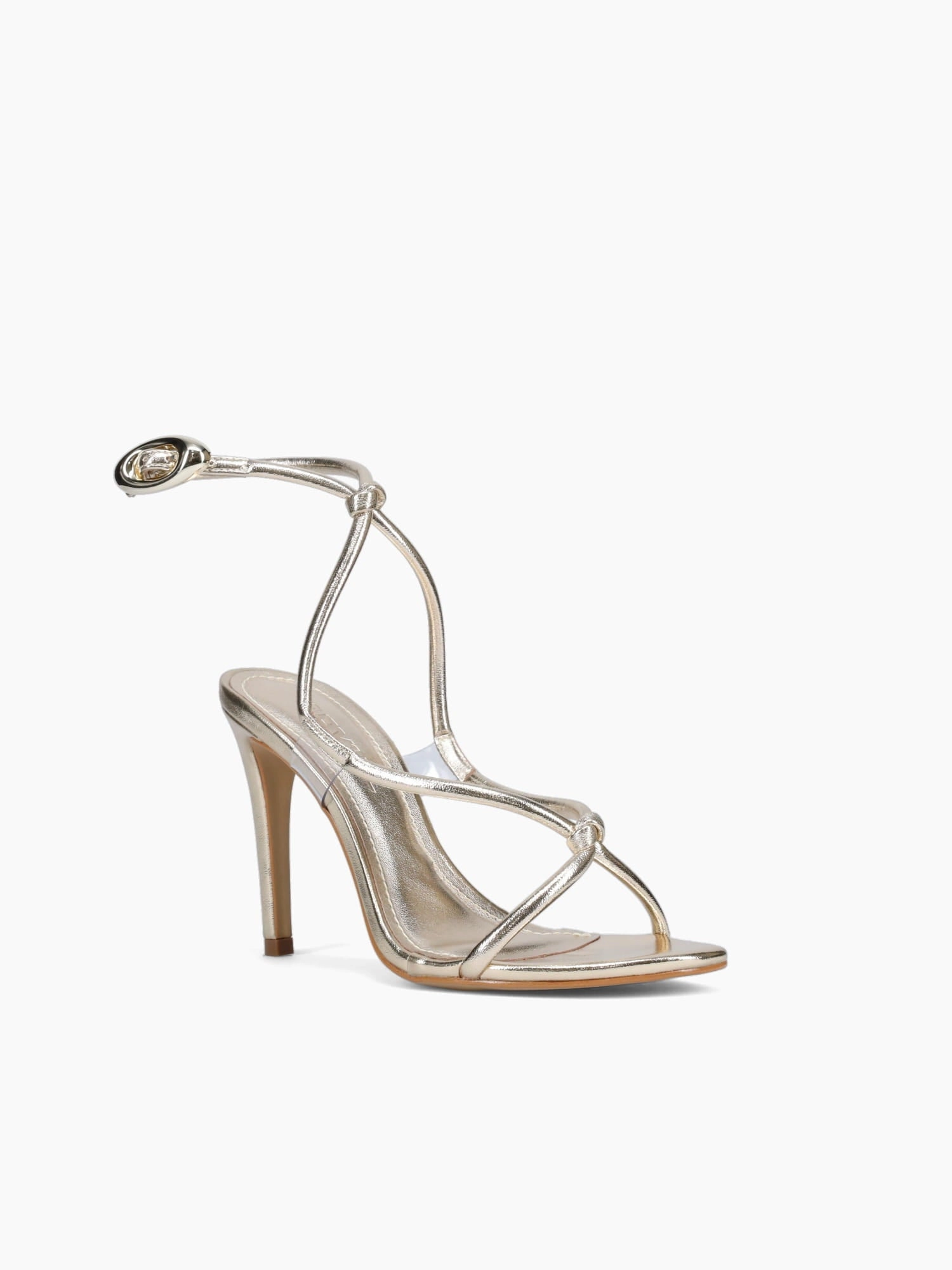 Amaya Lt.gold Napa Metallic Supportive Footbed Chic Party Heels