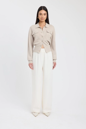 Amelia Knit Jacket Rubberized Edging Airy Layer Fit