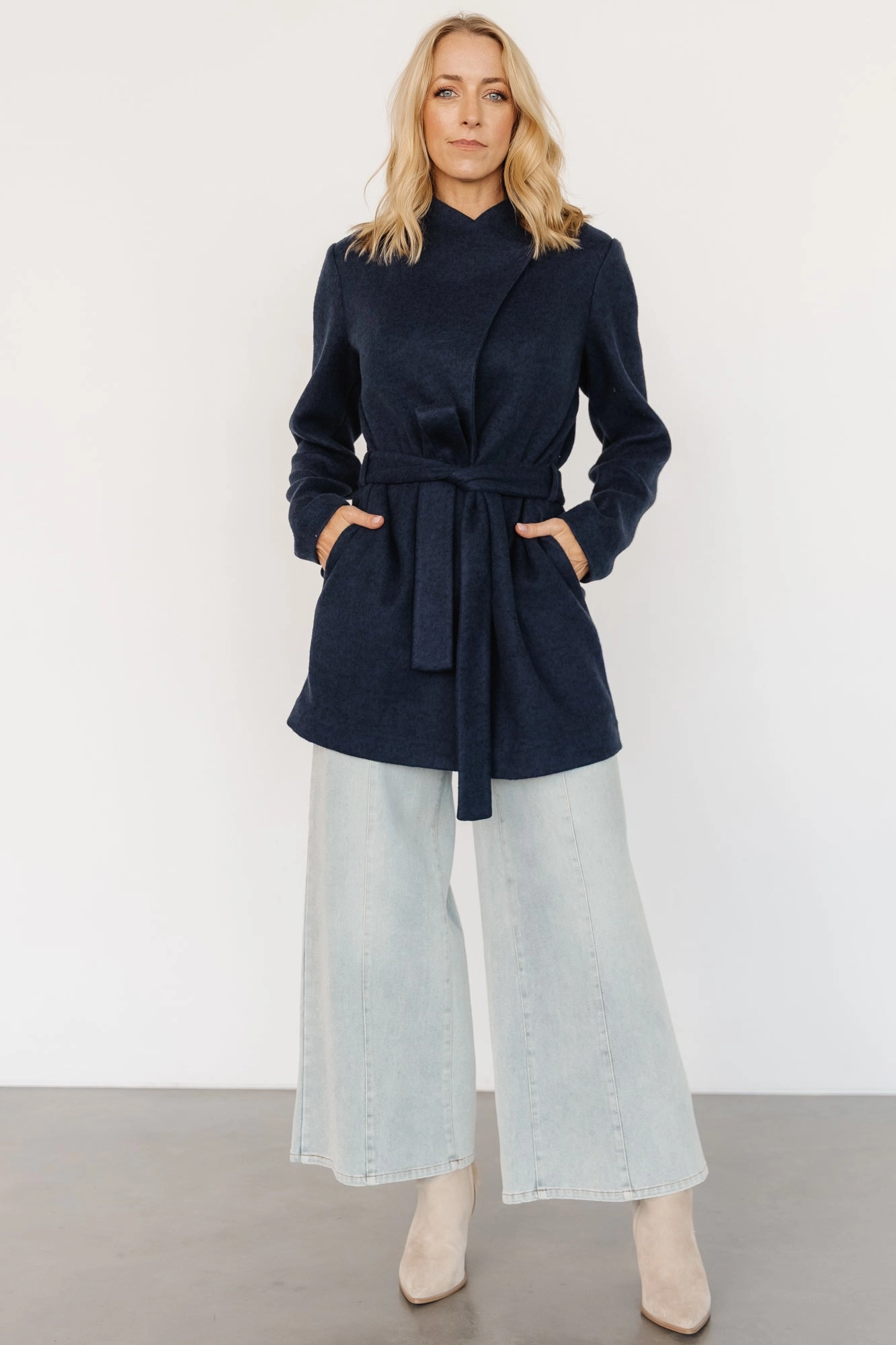 Cozy Texture StretchableMaterial Amsterdam Jacket | Navy