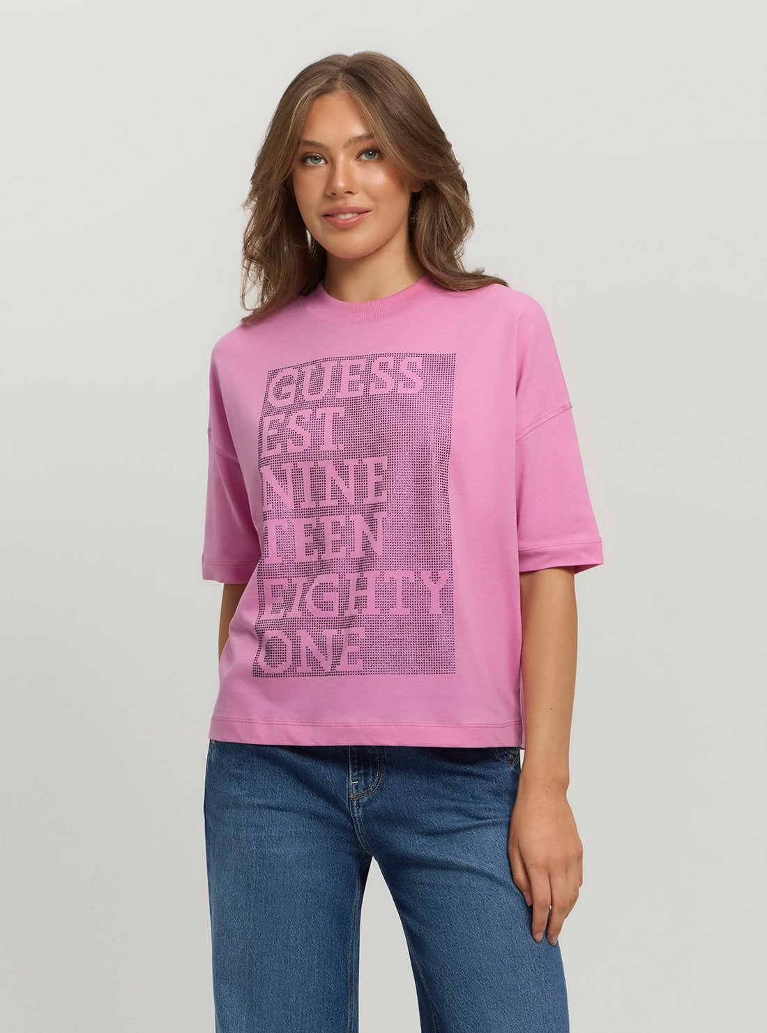 Eco Pink Shiny Box T-Shirt Flowing Design