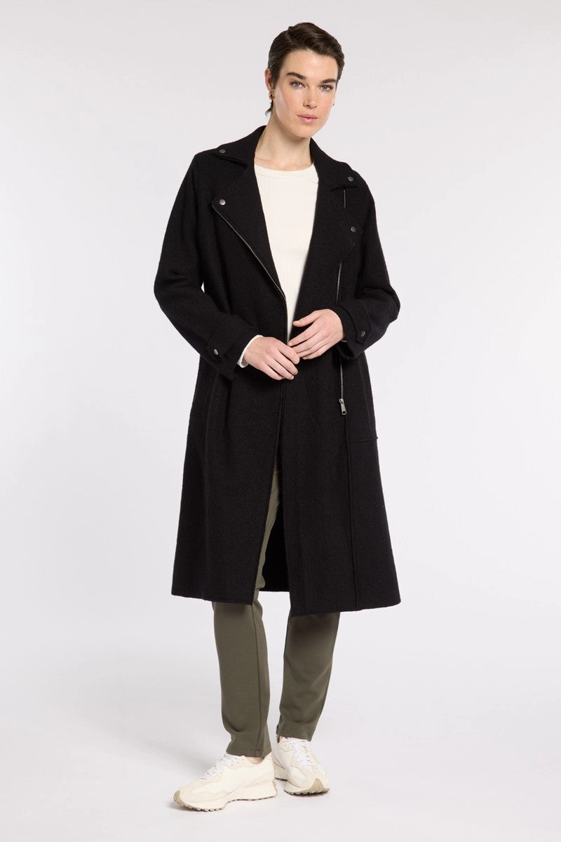 WaterRepellent Finish Marco Polo - YTMP3624 Boiled Wool Moto Coat