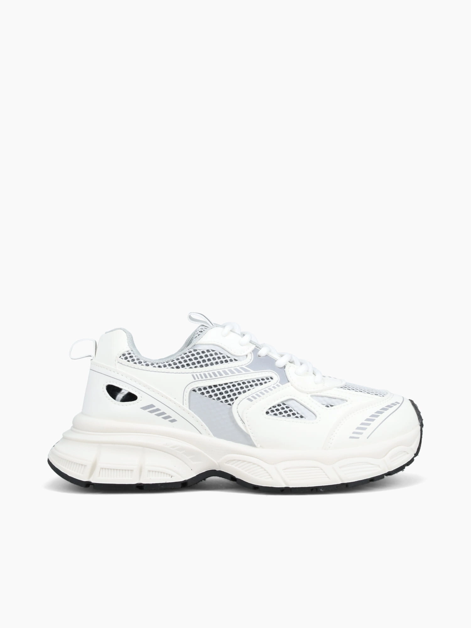 Tari White Metallic Running Shoes Grid Traction System