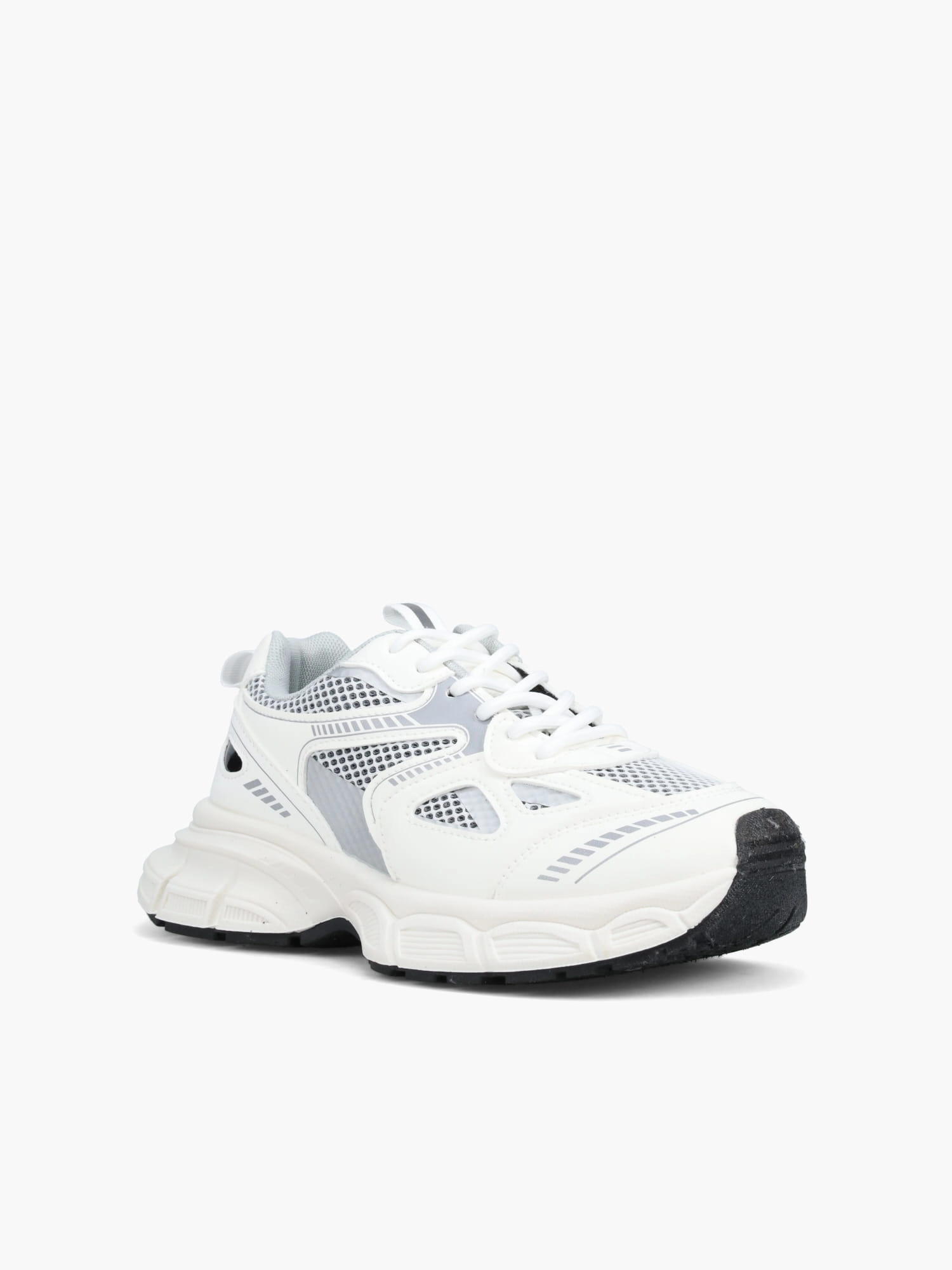 Elasticated Lacing Tari White Metallic