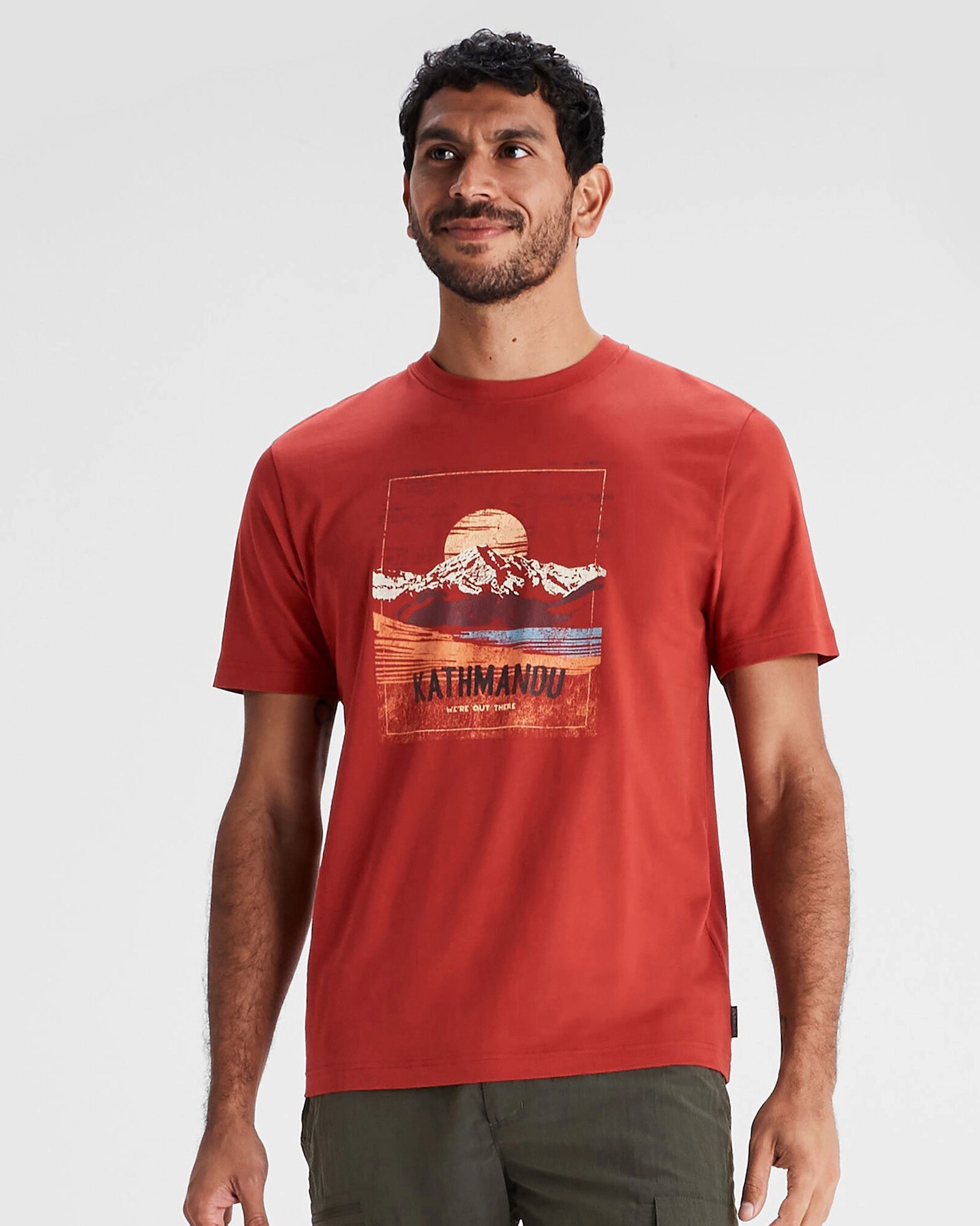 Breathable Design RaglanSleeve Mt Cook Men's Organic Cotton S/S Tee - Spicy Chilli Pepper