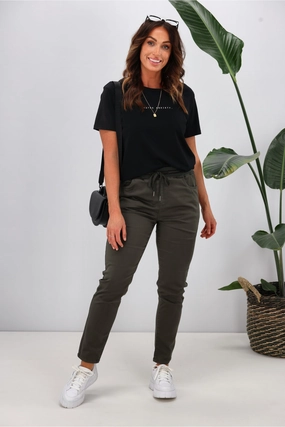 All Style Fresh Vibe Foxwood Sylvia Jogger Dark Khaki