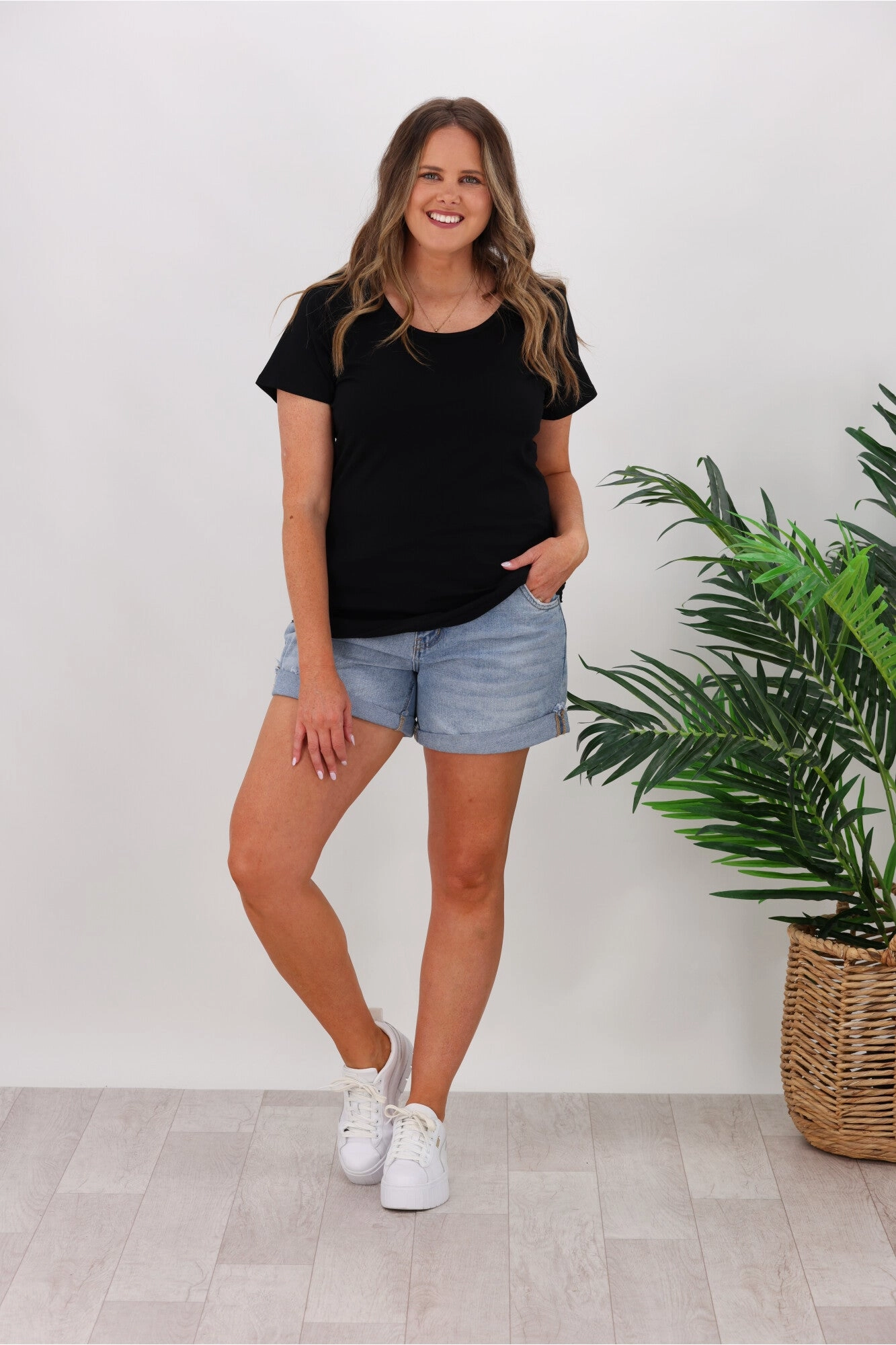 Cozy Style Casual Comfort Top AS Colour Mali Tee Black