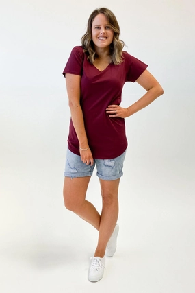 Light Flex SustainableManufacturing AS Colour Mali Tee Burgundy