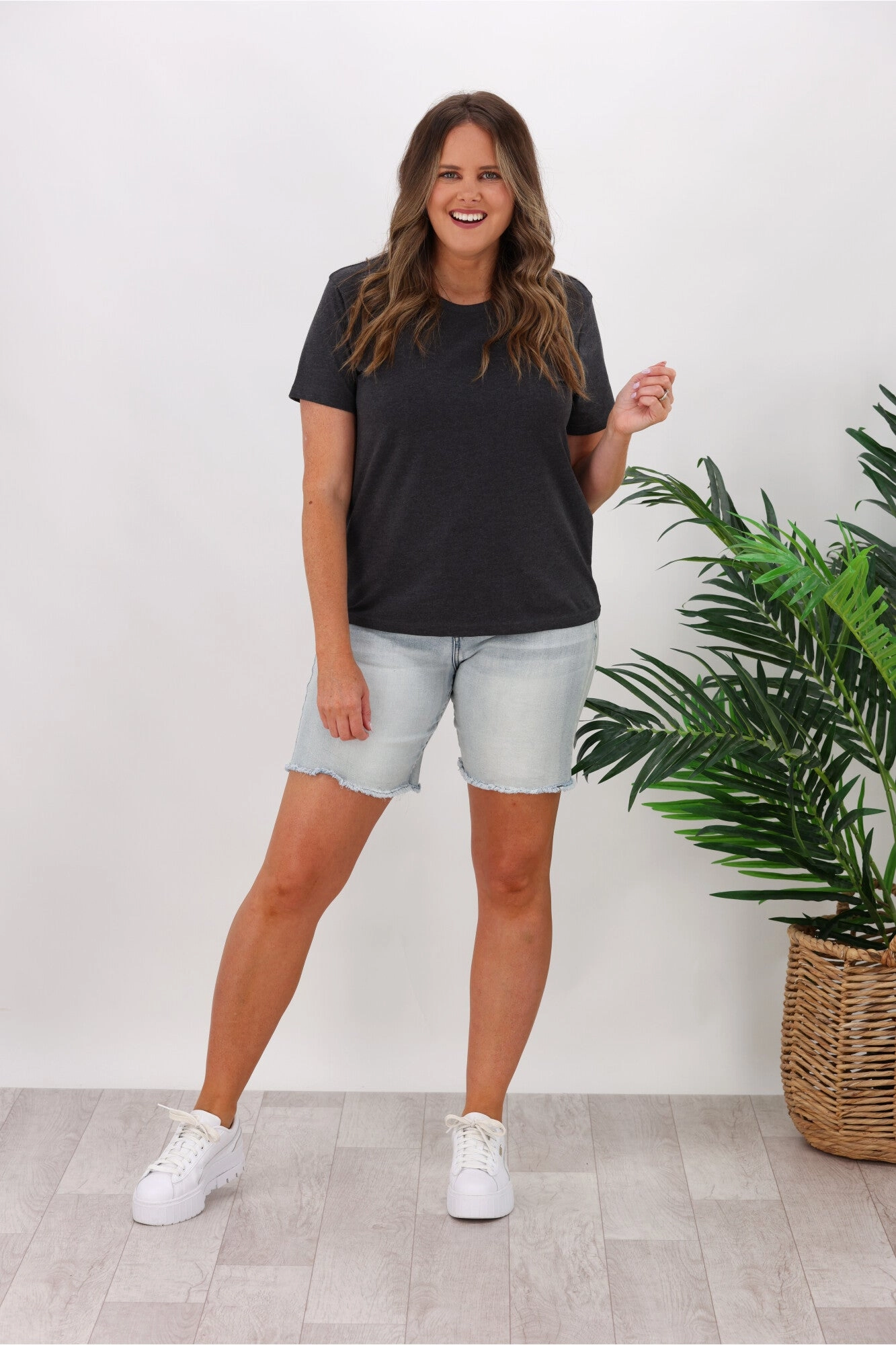 AS Colour Maple Tee Asphalt Marle Heather Jersey Material Timeless Top