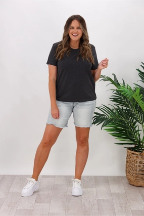 AS Colour Maple Tee Asphalt Marle Heather Jersey Material Timeless Top