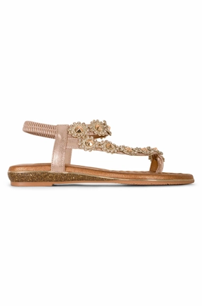 Calm Mood Bead & Gemstone Sandal | ROSE GOLD | CHARLOTTE AB