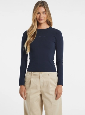 Guess Jeans Blue Slim Long Sleeve T-Shirt OdorResistant