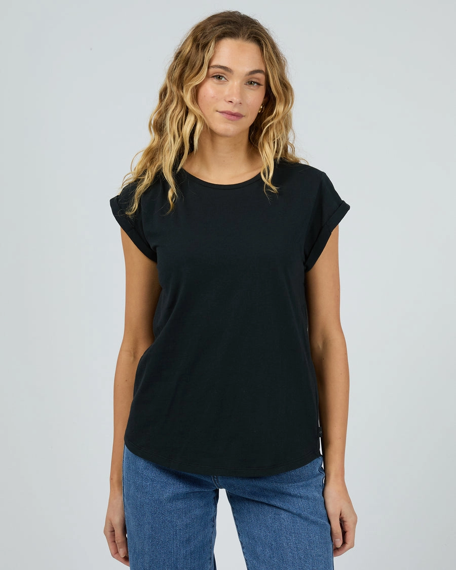 Silent Theory Lucy Tee Black Solid Color
