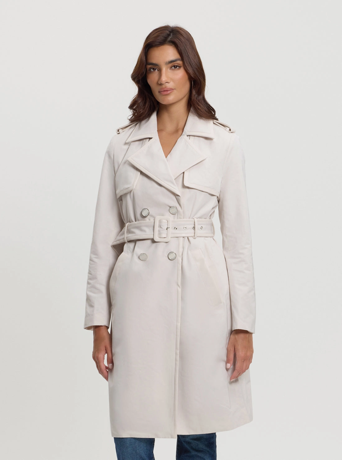 Beige Jenny Trench Coat All Weather Performance