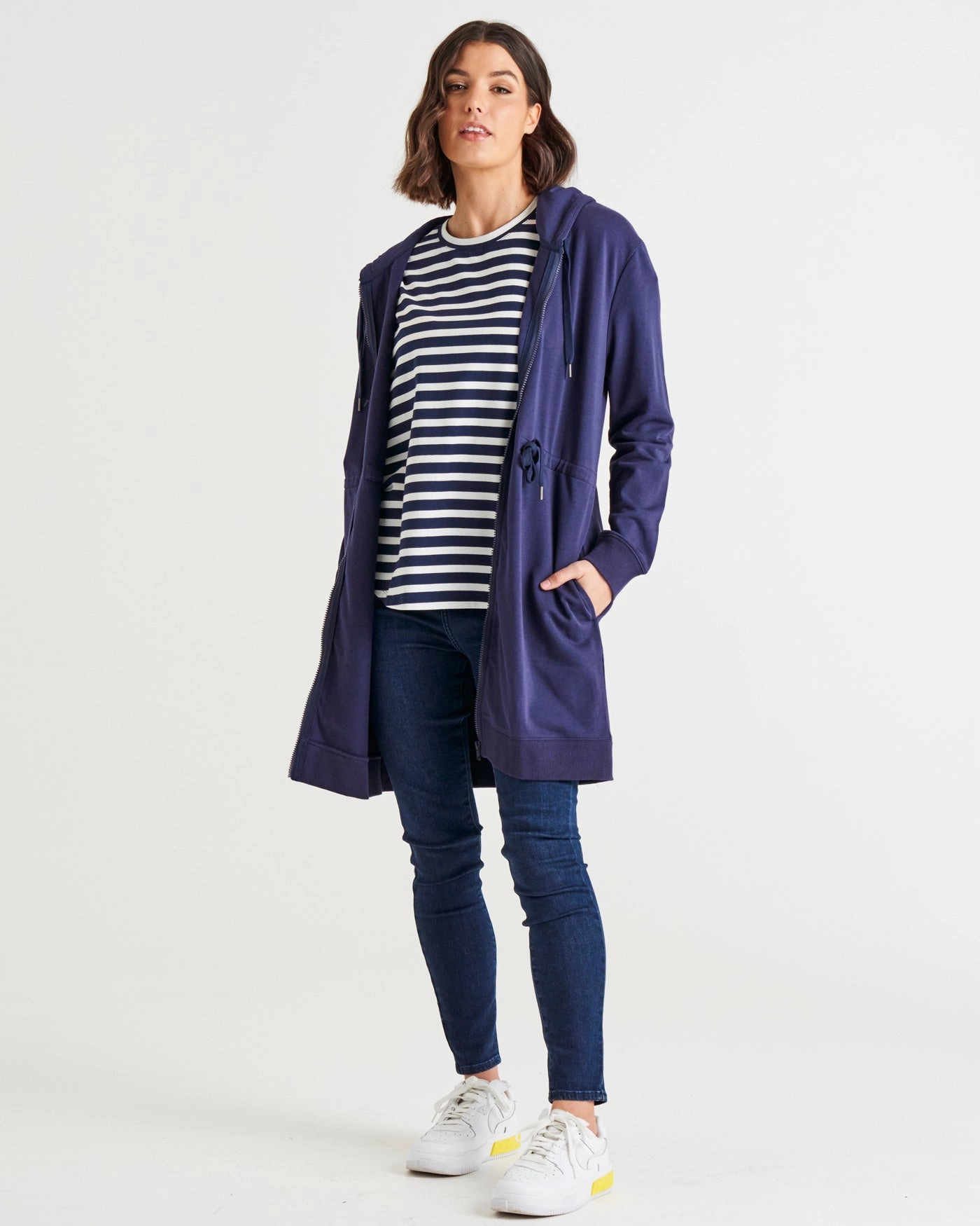 Betty Basics Anorak Sweat Jacket Blue Weatherproof Seams