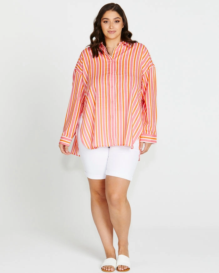 Betty Basics Bonnie Denim White fishing attire Breeze Ready