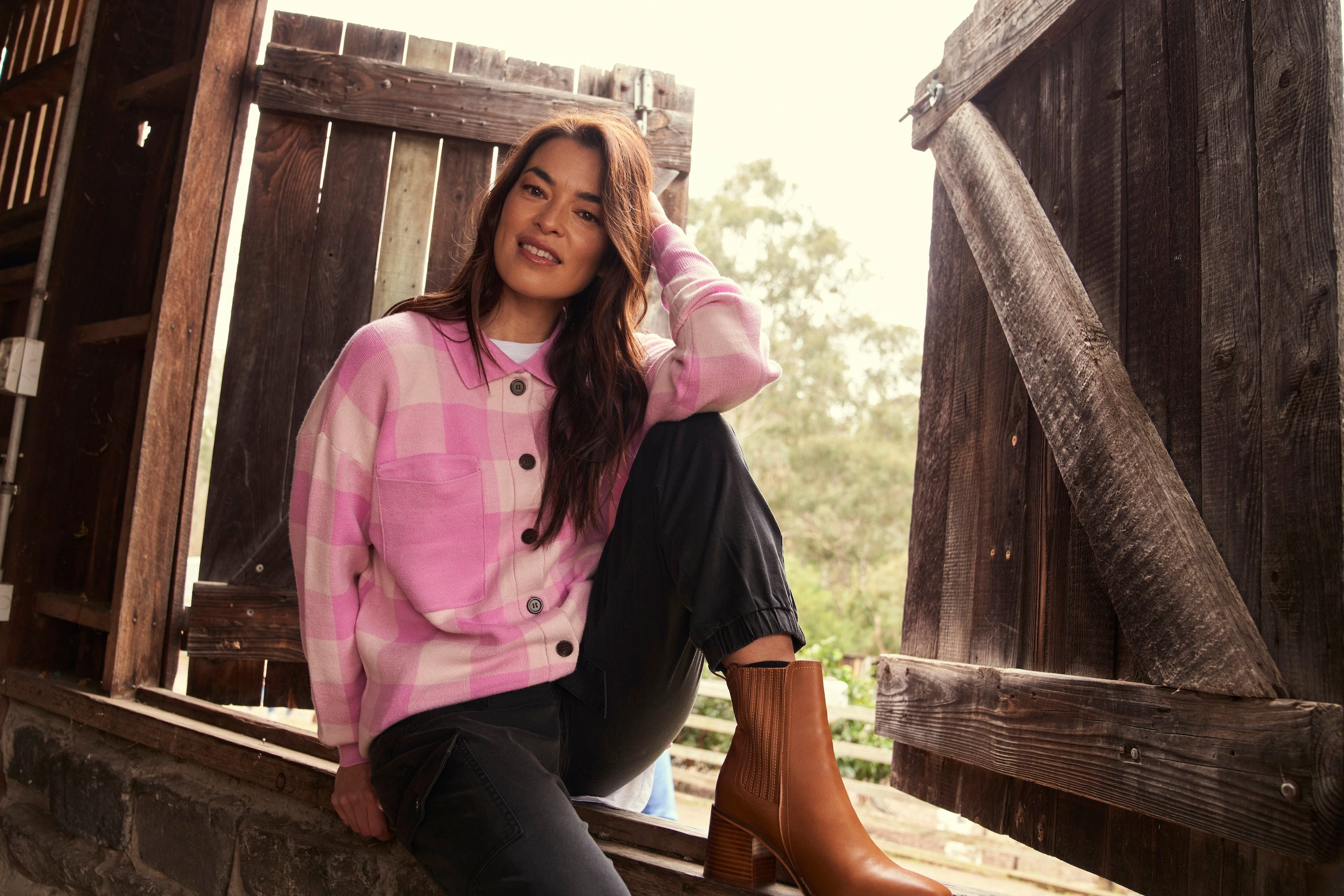 Urban Fit Betty Basics Canterbury Lyocell Cargo Charcoal