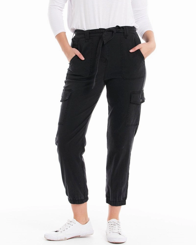 For Teens Lightweight Material Betty Basics Canterbury Lyocell Cargo Charcoal