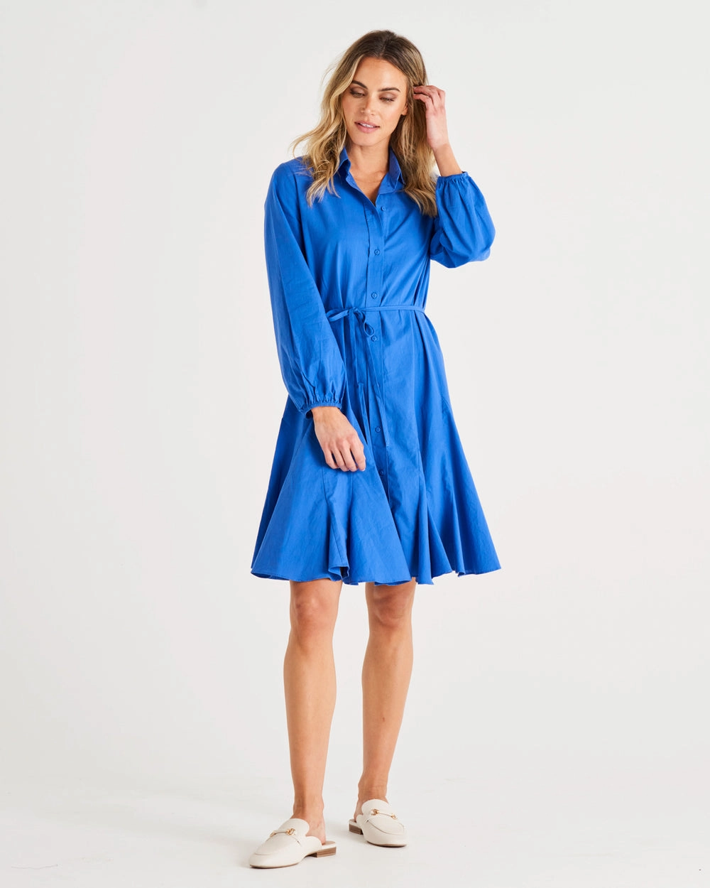 Quiet Luxury Betty Basics Jada Dress Iris Blue