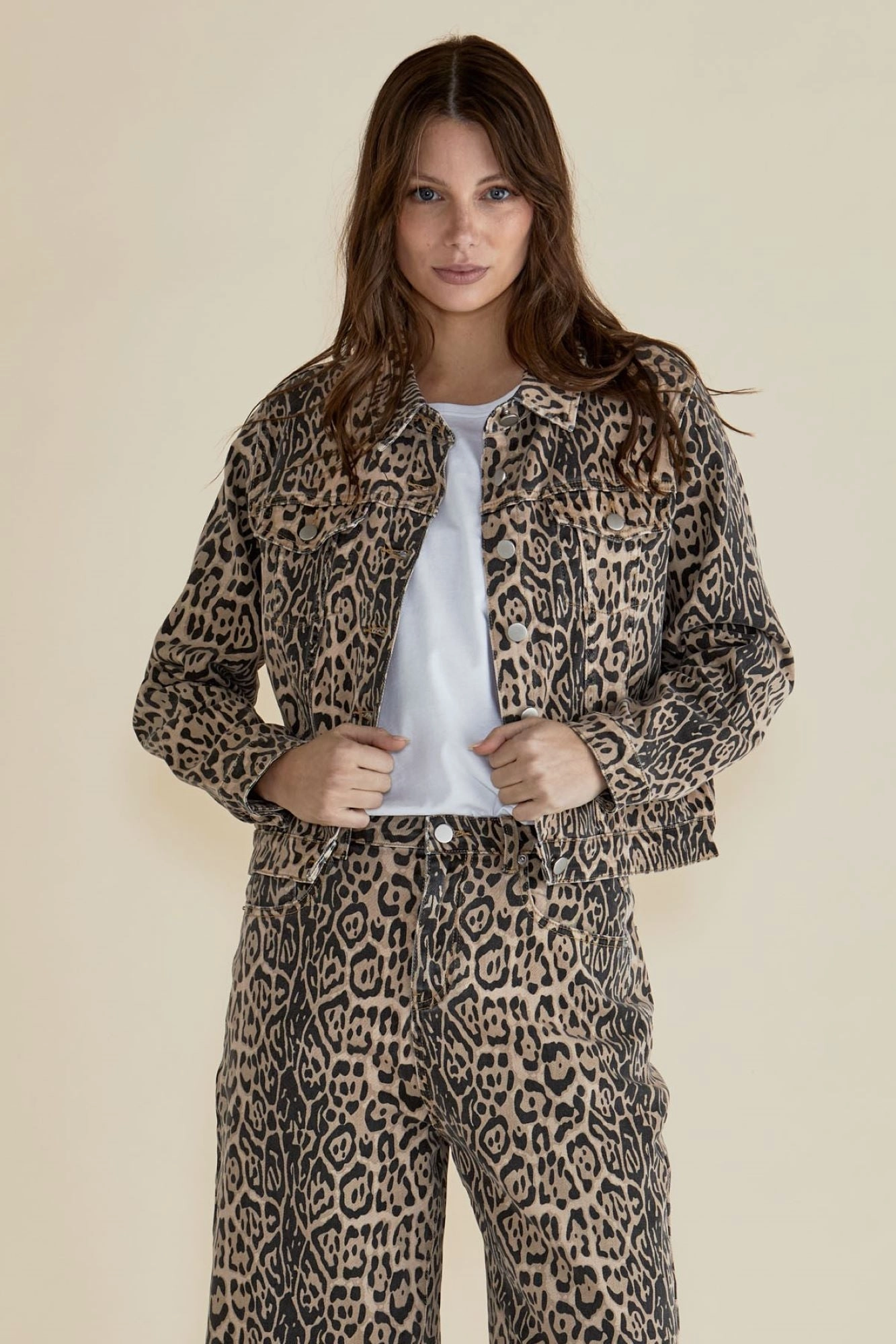 Betty Basics Lucca Leopard Print Jacket Laser Cut Airflow Vents Weekend Ready Look