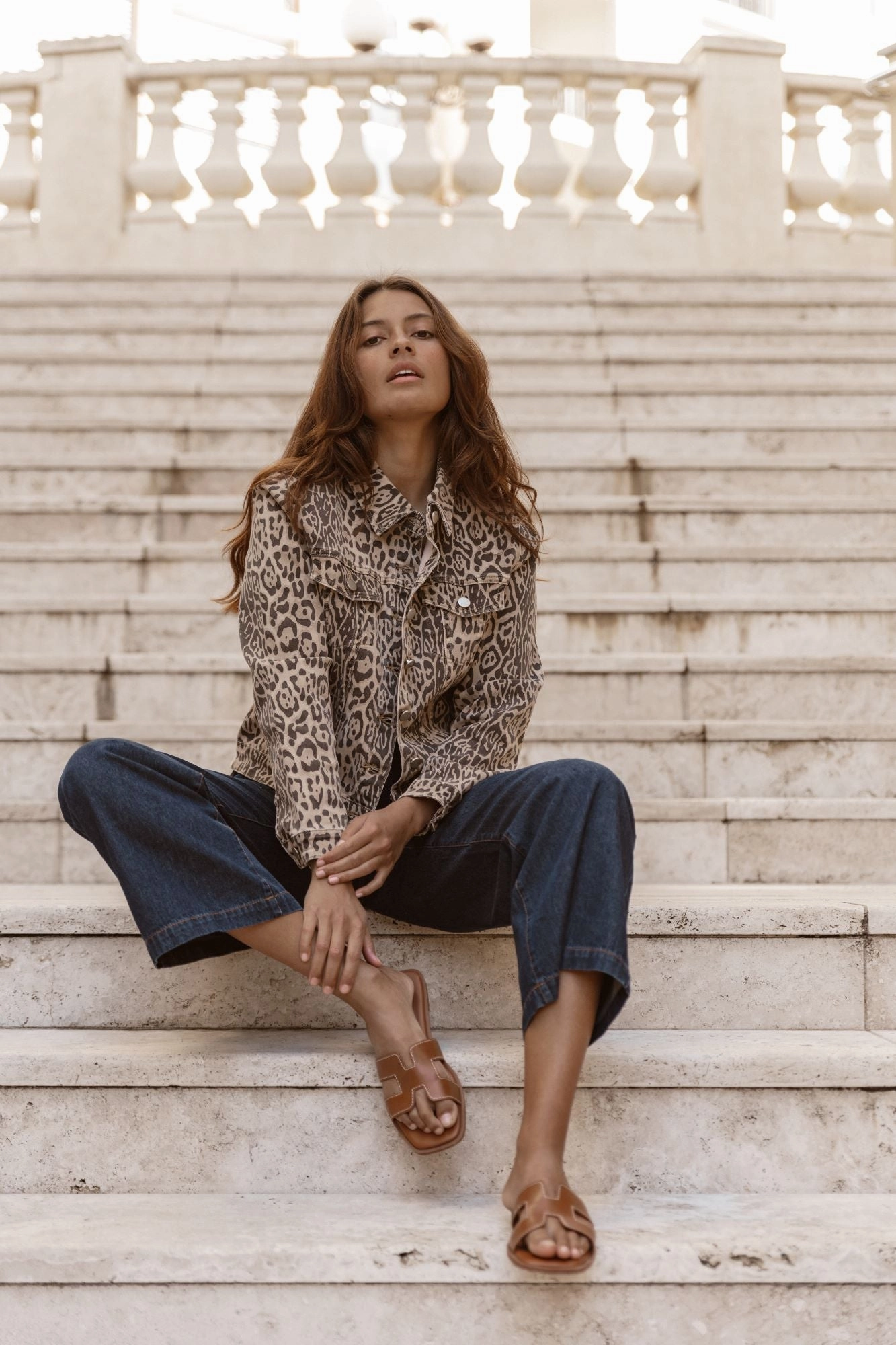 Betty Basics Lucca Leopard Print Jacket LaserCut Vents Compression Fit