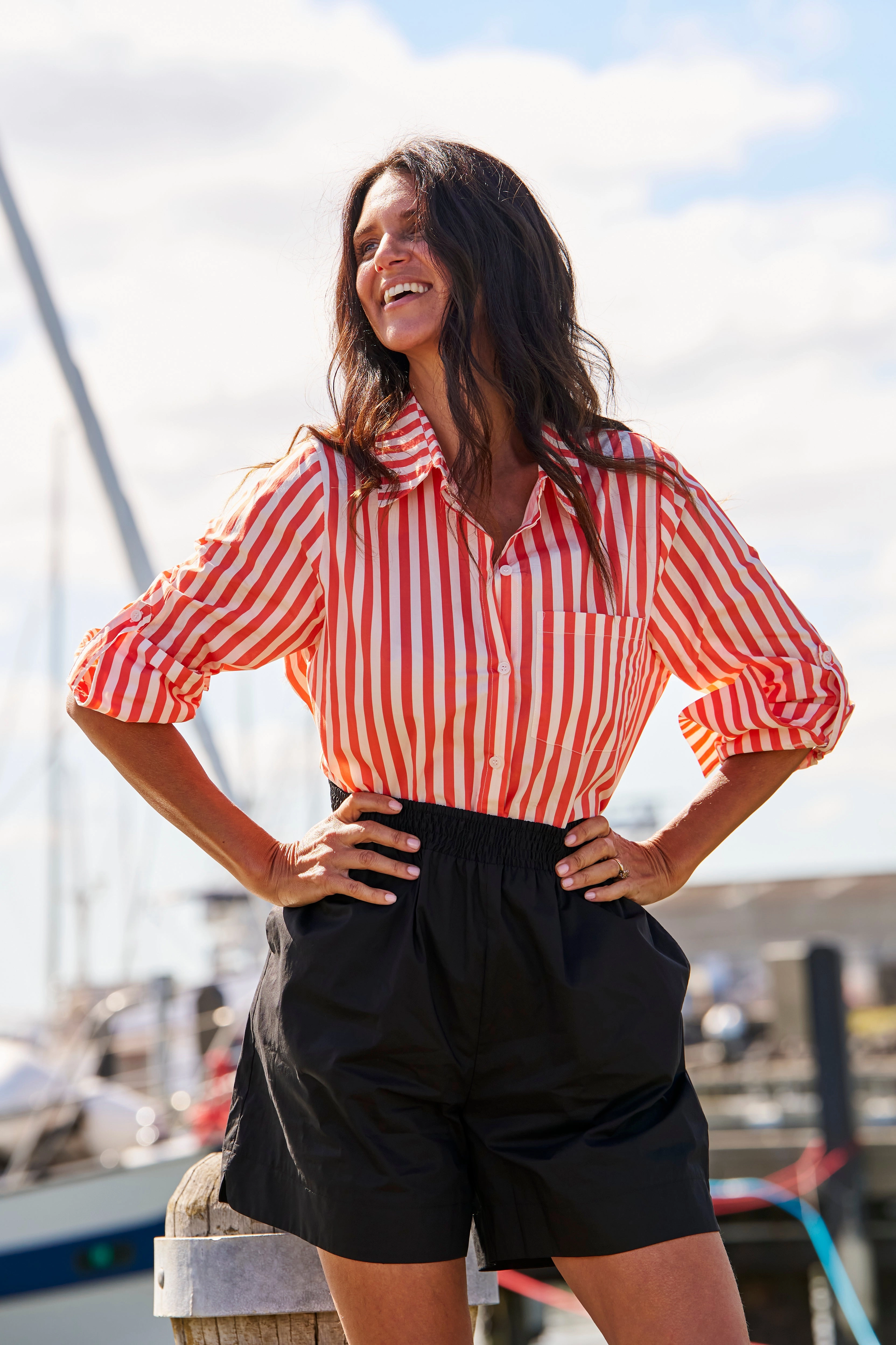 Breathable Performance Fit Betty Basics Pomona Cotton Short Black