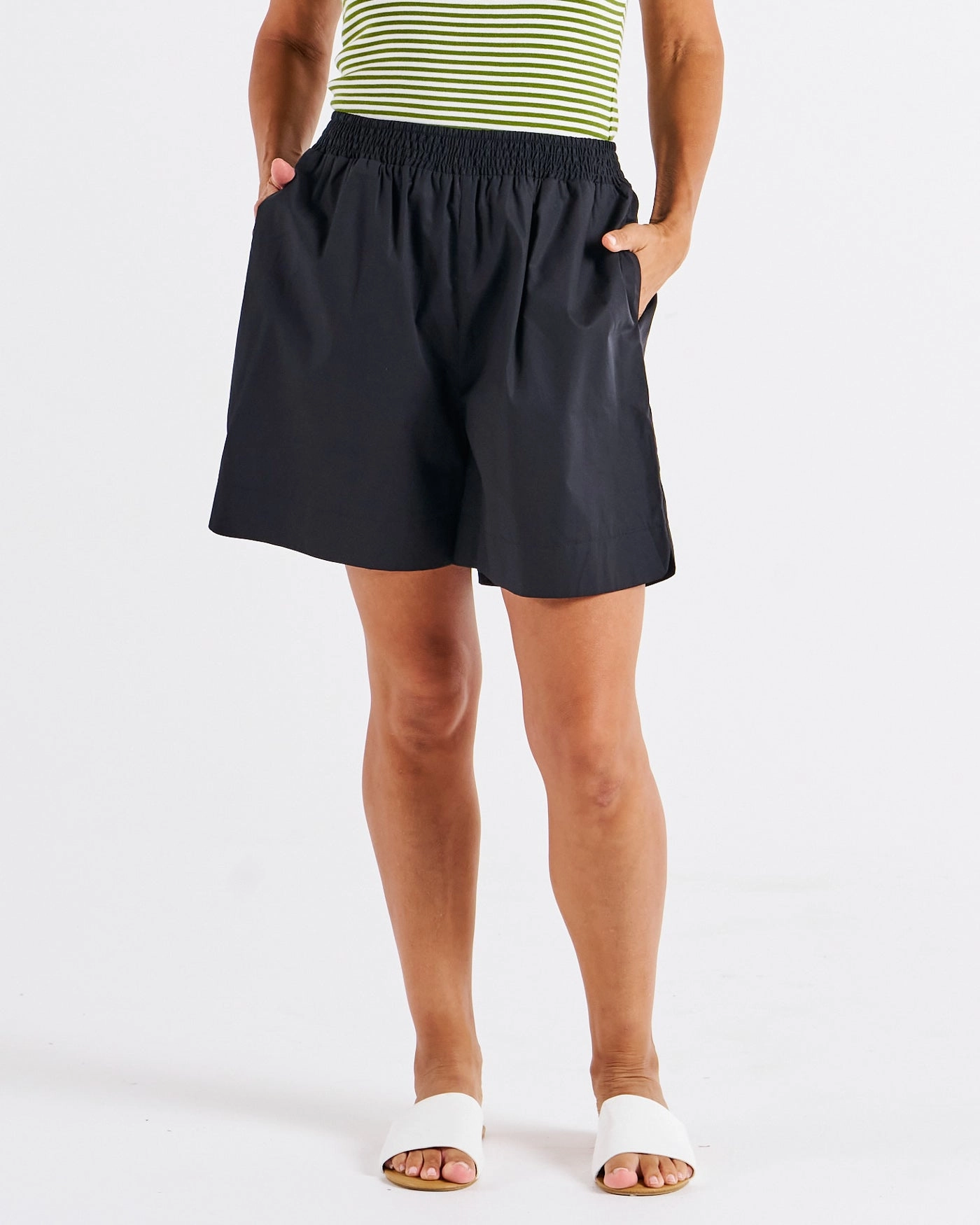 All Season Wear Betty Basics Pomona Cotton Short Black