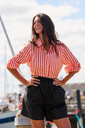 Breathable Performance Fit Betty Basics Pomona Cotton Short Black