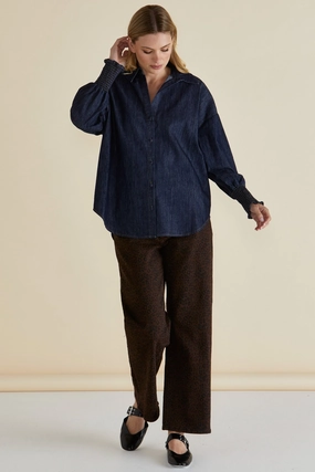 Elastic Wear Dance Practice Seamless Design Betty Basics Steffie Relax Straight Leg Jean Leopard Chocolate Print