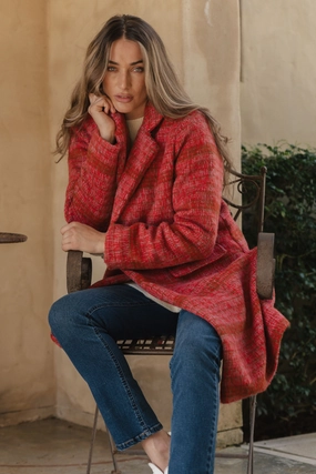 Betty Basics Wanda Coat Rouge NonChafing Seam Placement