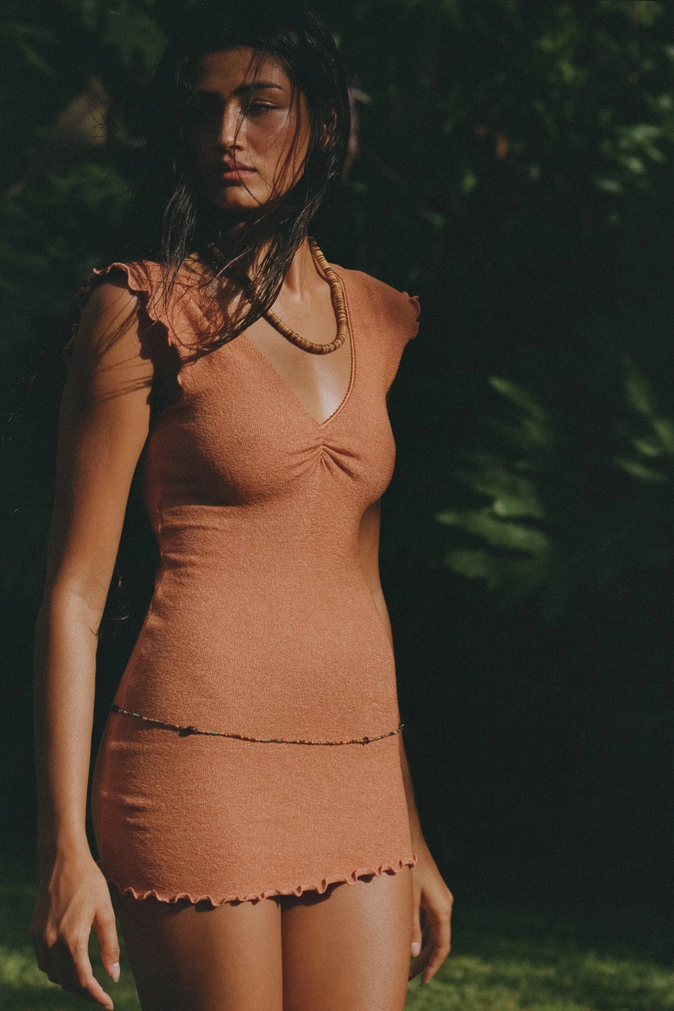 Chic Waist Playful Twist Bijous Dress