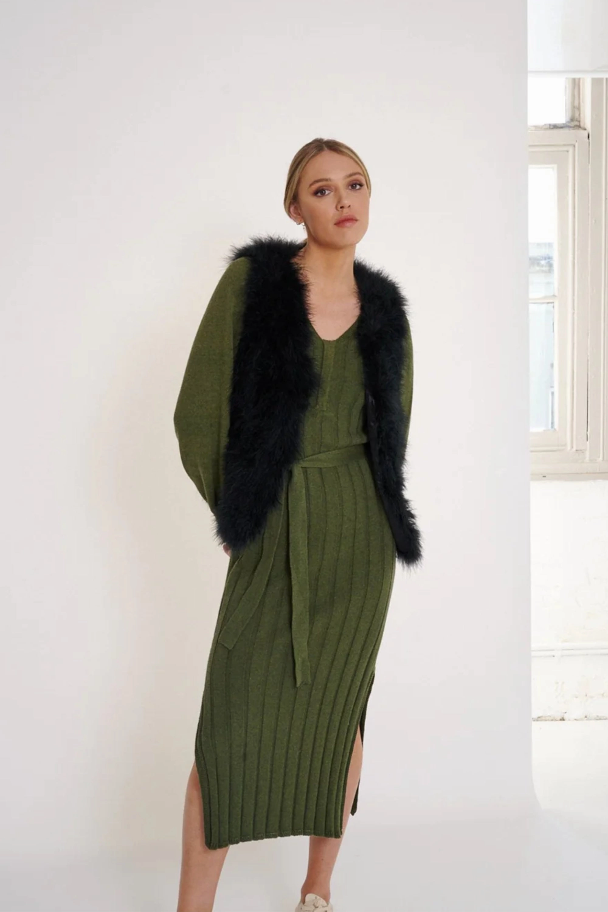 Birds of a Feather - BOAF68 Pixie Feather Vest Contrast Stitch Eco Friendly