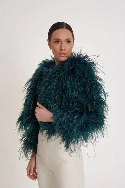 Birds of a Feather - BOAFC046 Dita Ostrich Jacket Slim Tailored Travel Wardrobe